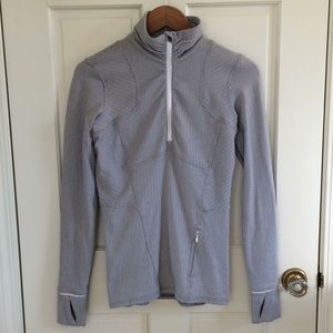 Lululemon gray herringbone half zip